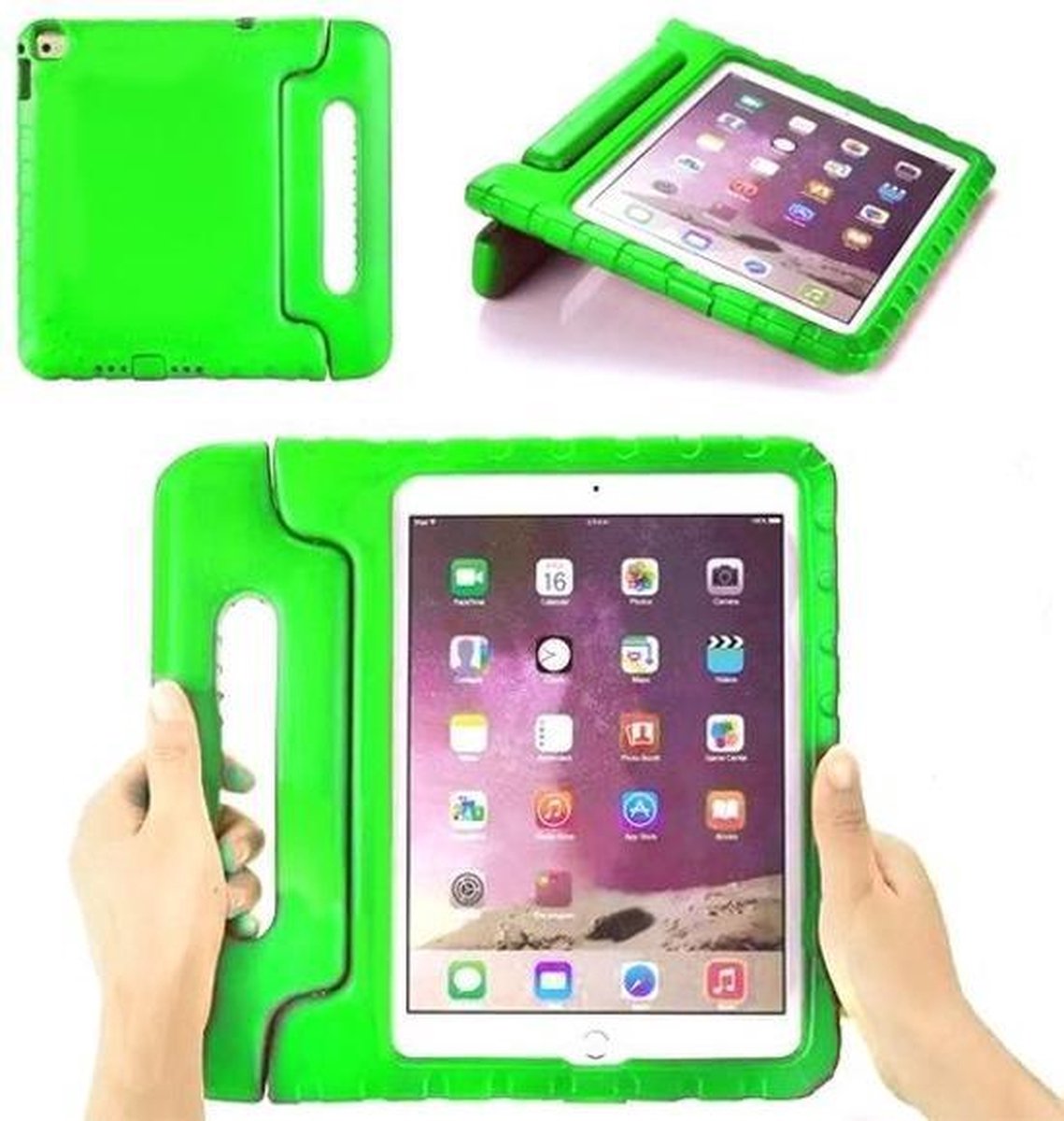 iPad hoes voor kinderen - iPad mini 1/2/3 - GROEN - foam kids cover