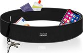 FORMBELT Running Belt / Waist Pack for Men and Women for all Mobile Phones (iPhone, Samsung) and Keys or Cards - Fitness, Sport, Running, Hiking, Cycling, Climbing, Workout(black,