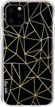 Casetastic Apple iPhone 11 Pro Hoesje - Softcover Hoesje met Design - Abstraction Outline Gold Print