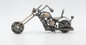 Handgemaakt Motorbeeldje - Motorbeeldje - Luxueus Bureauaccessoire - Brons/messing