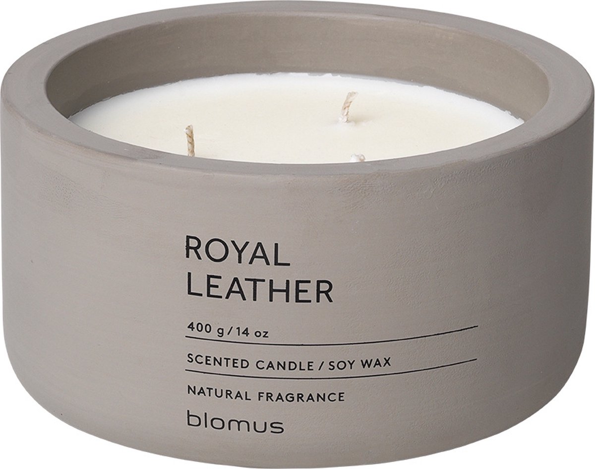 Blomus FRAGA geurkaars Royal Leather (400 gram)
