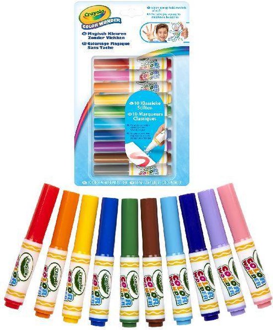 Crayola Color Wonder 10 knoeivrije viltstiften