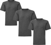 Senvi Kids 3 Pack T-Shirt Ronde Hals Maat:140 - Kleur: D Grijs Mêlee