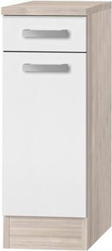 selecteer Pat schraper Keuken onderkast 30 cm met 1 lade en 1 deur - Akazie Wit - Serie Genf214 |  bol.com