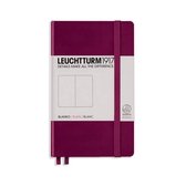 Leuchtturm notitieboek pocket 90x150 blanco port (rood)
