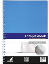 Kangaro fotoplakboek - 33x23cm - blauw - zuurvrij papier - met pergamijnvellen - K-750114
