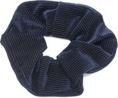 Scrunchie van Glimmend Ribstof / Ribfluweel - Corduroy Haarelastiek - Marineblauw / Navy - Dielay