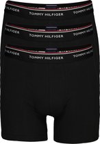 Tommy Hilfiger boxershorts lang - (3-pack) zwart -  Maat S