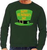 Happy St. Patricksday sweater groen heren M