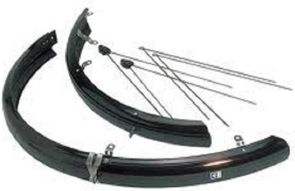 EuroFender Spatbordenset Rapido - 26 inch - 58 mm - kunststof - zwart