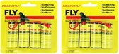 Edge Leaf Fly Vliegpapierset - 8 Stuks | Plakstroken Tegen Vliegen | Vliegstrook | Vliegvanger | Vliegenvanger | Vliegpapier | Plakstrook