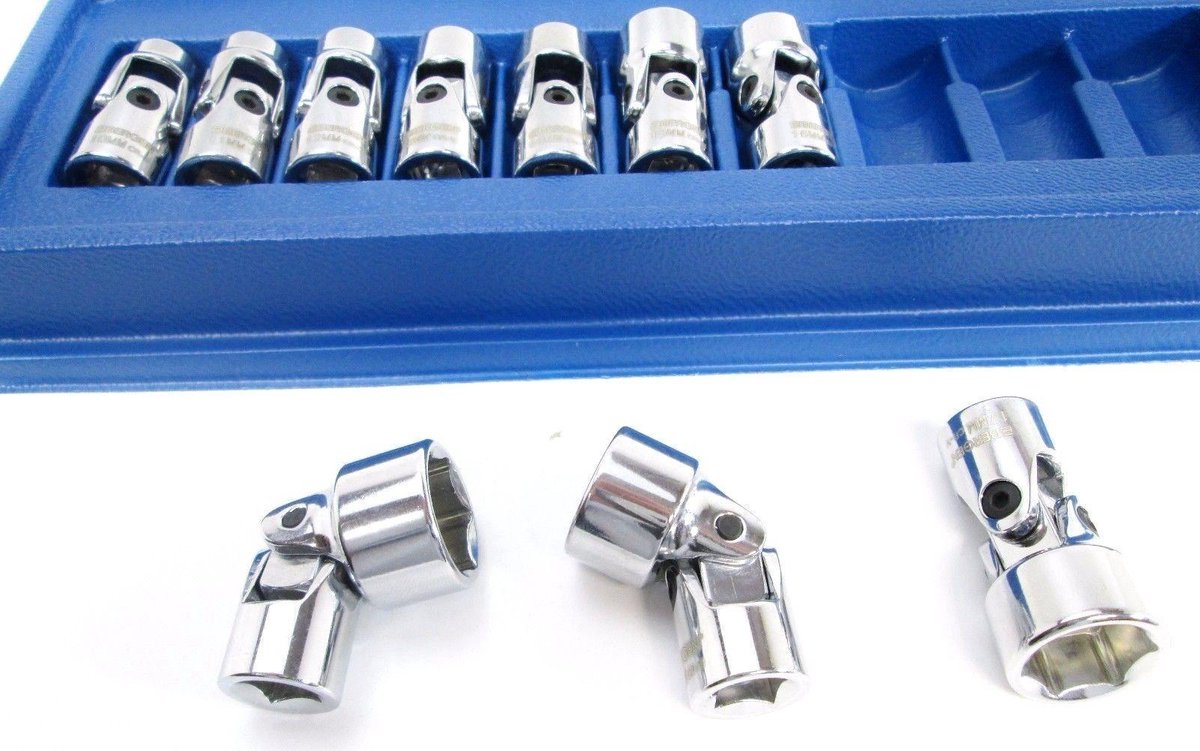 Scharnier doppenset 12-kant 3/8'' 10-delig
