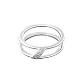 iMenso 925/rhod. ring 1 line cz for ceramic size 48 mt 15 1/2