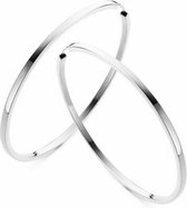 Casa Jewelry Oorringen Snap thin sq 45 - Zilver