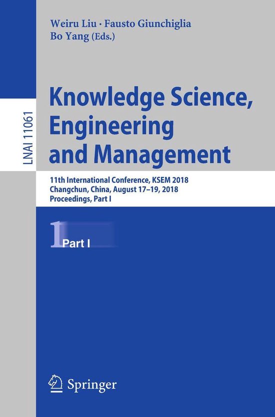 Lecture Notes in Computer Science 11061 - Knowledge Science, ... - cover