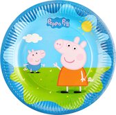 DYNASTRIB - 6 kartonnen Peppa Pig borden - Decoratie > Borden