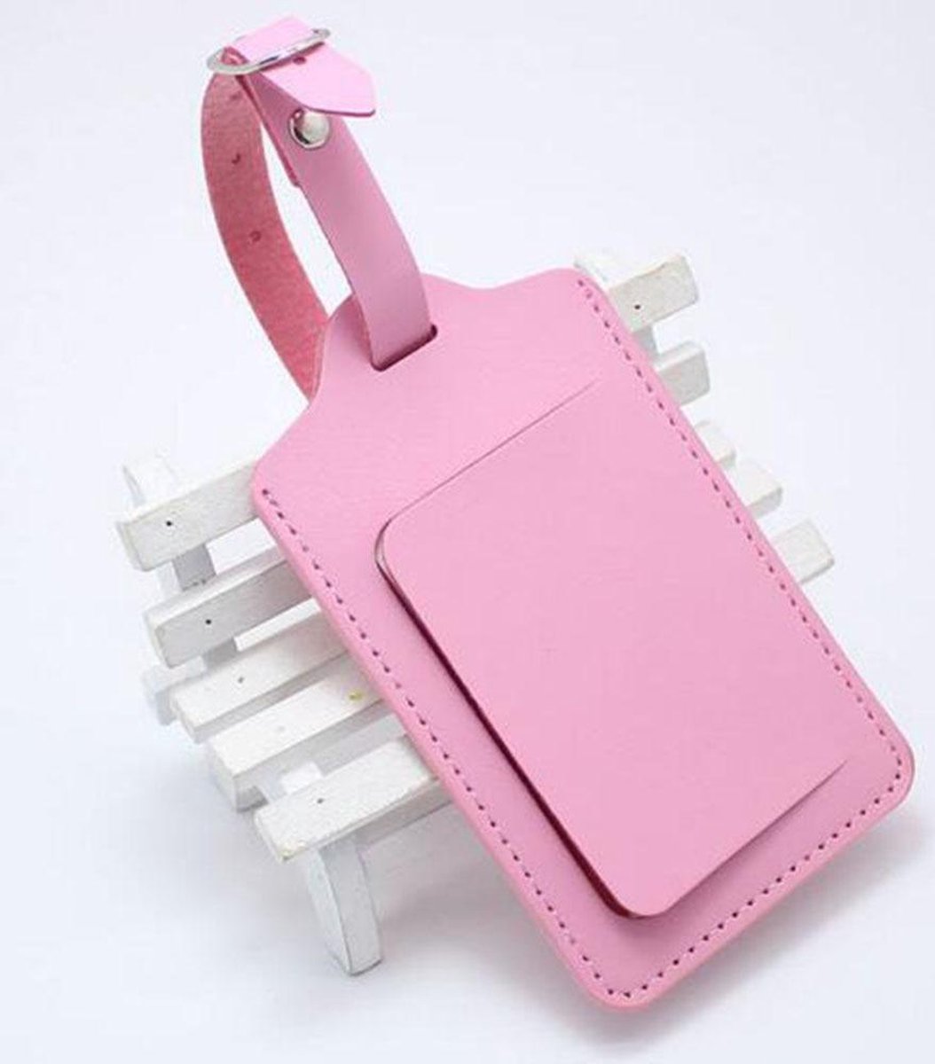 Bol.com KELERINO. Kofferlabels - Bagagelabels - Leer - Venster - 2 stuks - Roze aanbieding