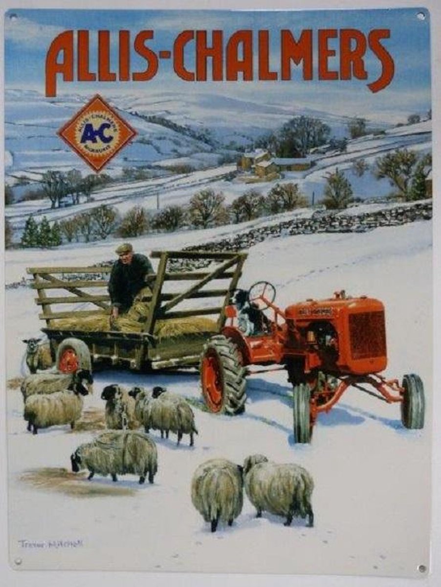 Wandbord - Allis-Chalmers Milwaukee -30x40cm-