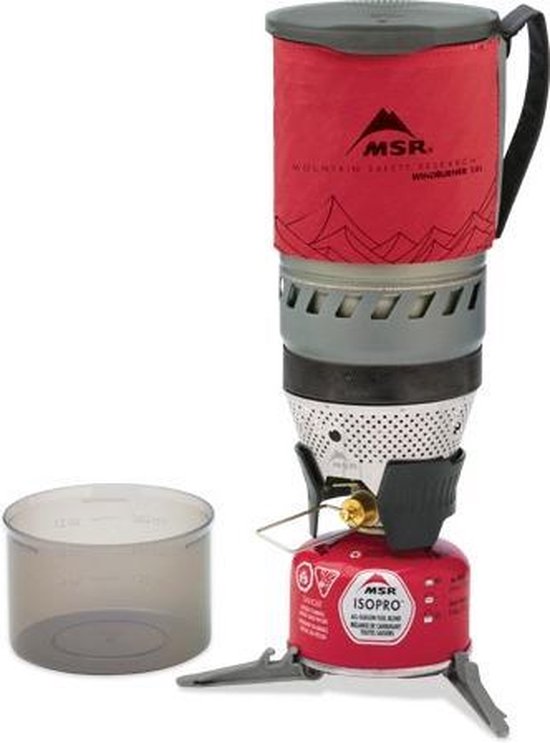 MSR WindBurner 1.0L Sys,Red,3Lang - Campingkooktoestel - - Red