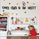"Every Child is an Artist"|Kinderkamer Decoratie| Muurdecoratie | Metal Wall Quote by Hoagard |Metalen Dromenvanger | Wanddecoratie