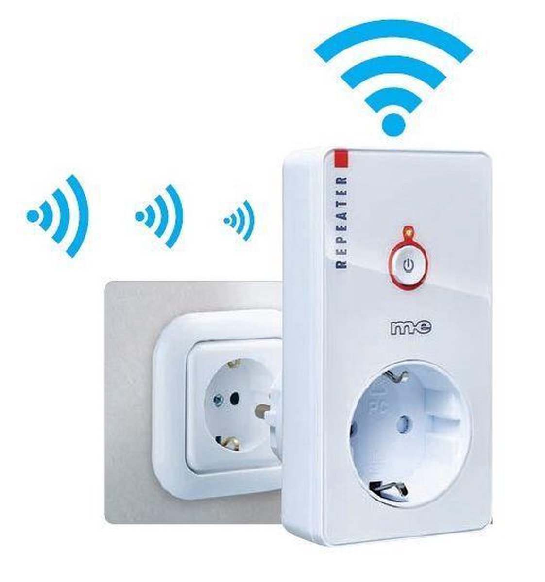 M-E REPEATER voor VERGROTEN BEREIK van DGF-300 Entreemelder Toegangsmelder Winkelbel CR R1 Wit 55220