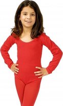 Rode verkleed bodysuit lange mouwen voor meisjes - Verkleedkleding/carnavalskleding verkleedaccessoires 116-128