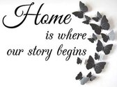 Delki® Diamond Painting Volwassenen Home Is Where Our Story Begins - Rond - 30x40cm