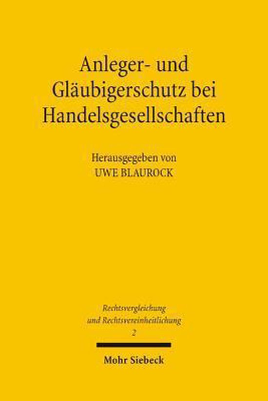 Anleger- und Gläubigerschutz bei Handelsgesellschaften - cover