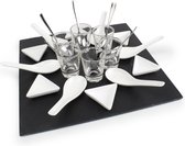 Yong Piccoli Partyset - 30 x 30 cm- 24-delig - Leisteen