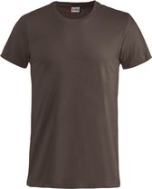 Basic-T bodyfit T-shirt 145 gr/m2 dark mocca xl