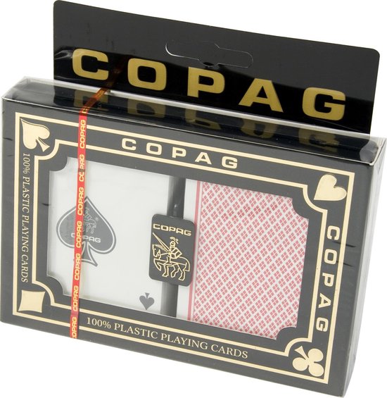 Copag 100 plastic Poker Set Rood en Blauw