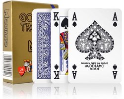 CARTE MODIANO POKER GOLDEN TROPHY 4 STANDARD INDEX Blauw