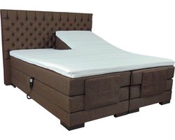 Slaaploods.nl Princess - Elektrische Boxspring inclusief matras - 200x220 cm - Bruin