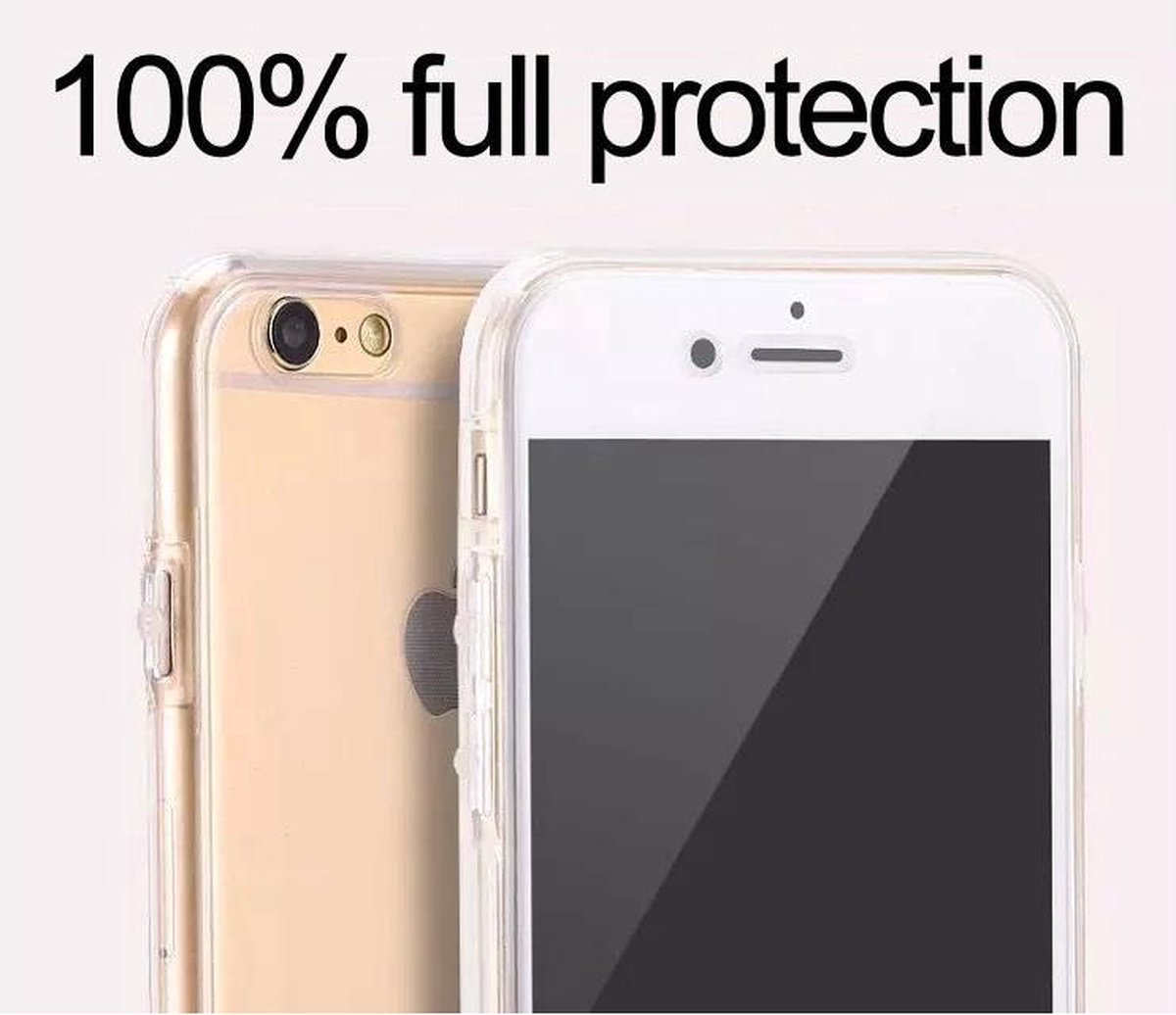 geschikt voor iPhone 5S / 5 /SE Dual TPU Case 360 Graden Cover 2 in 1 Transparant Hoesje