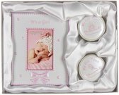 Baby Cadeauset - Fotolijst en bewaardoosjes - roze