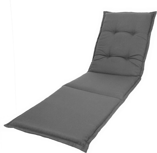 Coussin de chaise longue Kopu® Prisma Mouse Grey 195x60 cm - Extra confort  