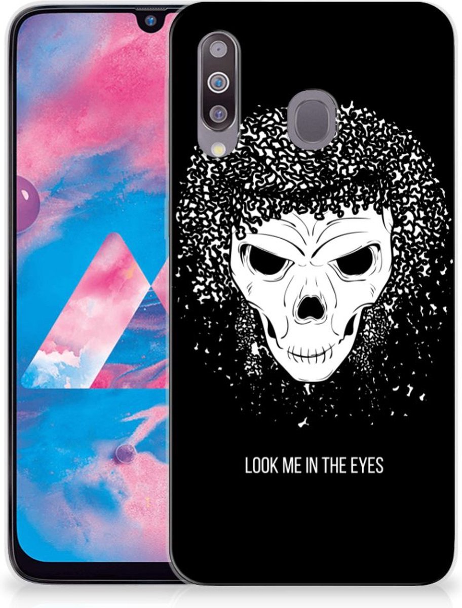 Silicone Back Case Samsung Galaxy M30 Skull Hair