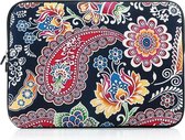 Laptop sleeve 15.4 inch met Paisley print – Antraciet/Multicolour