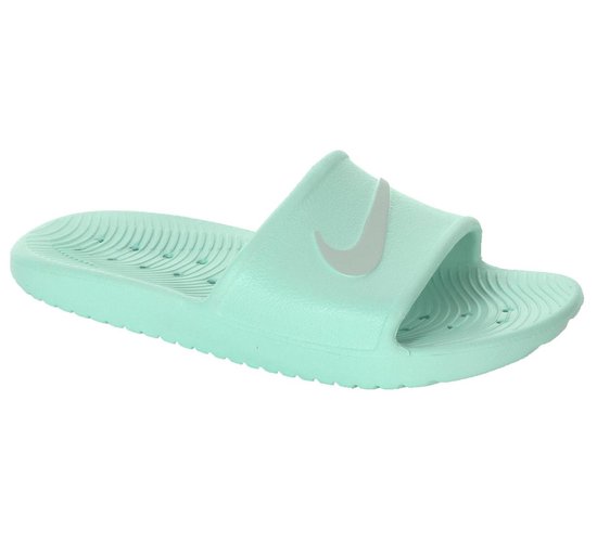 Nike Kawa Slippers Dames Slippers - Maat 39 - Vrouwen - groen/wit | bol.com