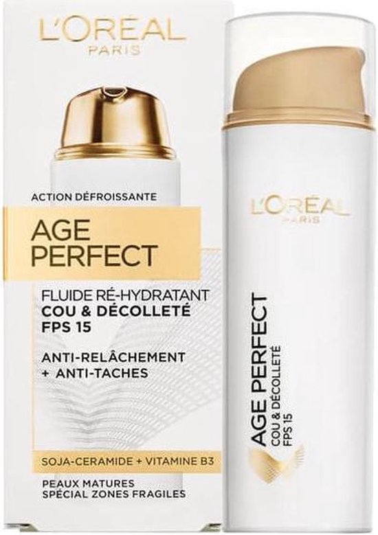 L'Oréal Age Perfect Face, Neck and Décolleté Lotion - 50 ml (Franse tekst)  | bol.com