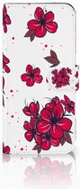 Geschikt voor Samsung Galaxy A50 Hoesje Blossom Rood