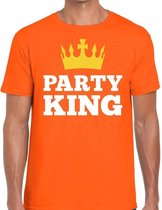 Oranje Party king t- shirt - Shirt voor heren - Koningsdag kleding XL