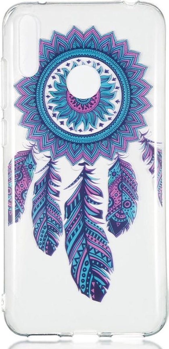 Shop4 - Geschikt voor Huawei Y7 2019 Hoesje - Zachte Back Case Dromenvanger Kleurrijk