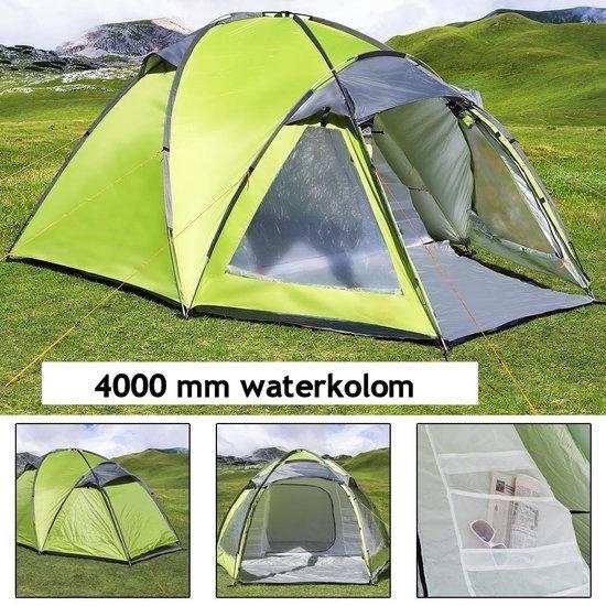 Zielig Sobriquette Beperkt 3 persoons koepeltent, groen, tent, met voortent, 4000mm waterkolom |  bol.com