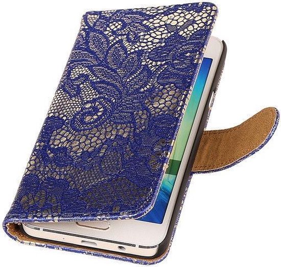 Inleg schaamte Beroep Samsung Galaxy A5 - Blauw Lace/Kant cover - Book Case Wallet Cover  Beschermhoes | bol.com