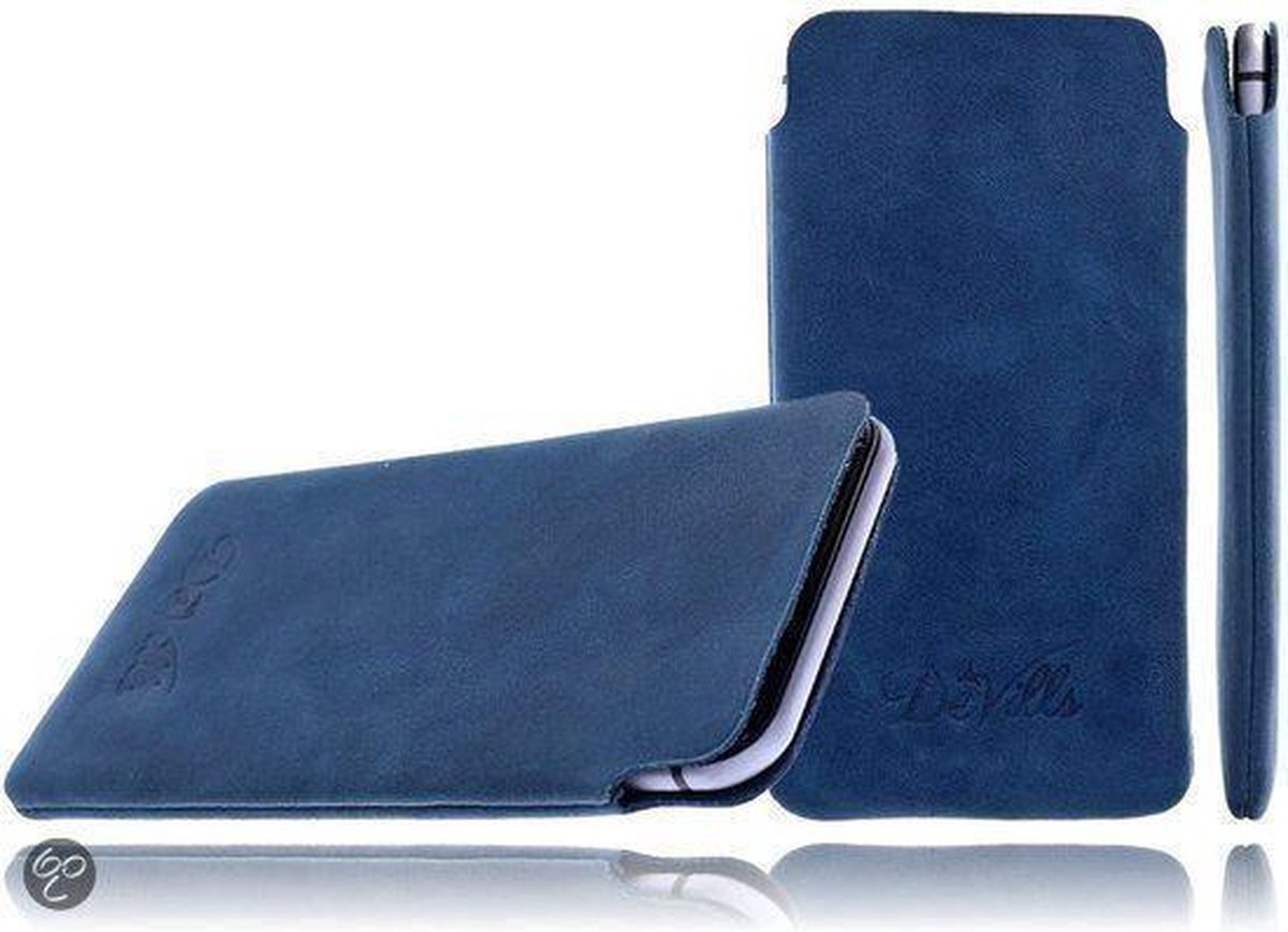 DeVills Jeans Blue Samsung Galaxy S5 Mini Pocket Sleeve Lederen insteekhoes