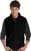 Fleece casual bodywarmer zwart voor heren - Outdoorkleding wandelen/zeilen - Mouwloze vesten XL
