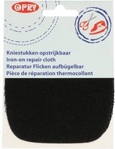 OPRY KNIESTUKKEN OPSTRIJKBAAR JEANS ZWART [ 72843 / 210 ] - 3STUKS.