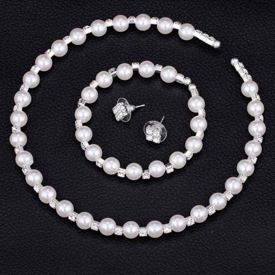Sieraden set Rozenkwarts Ketting en Armband
