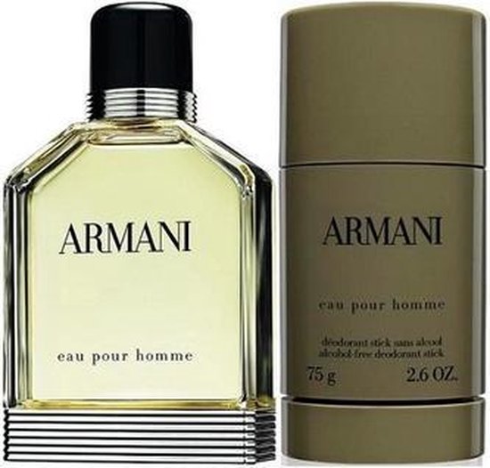 Giorgio Armani Eau pour Homme Geschenkset100 ml EDT en Deo Stick 75 gr | bol